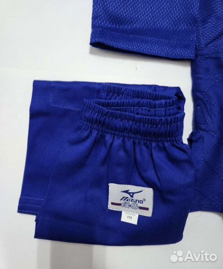 Кимоно для дзюдо mizuno синие