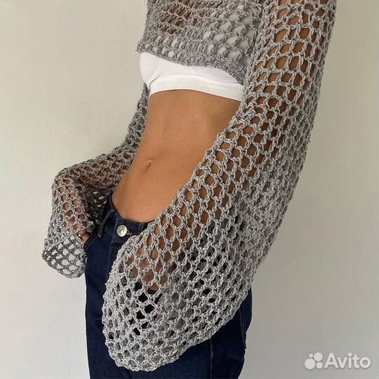 Лонгслив женский сетка