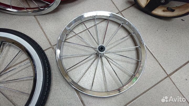 Колесо 14 дюймов для детской коляски хром