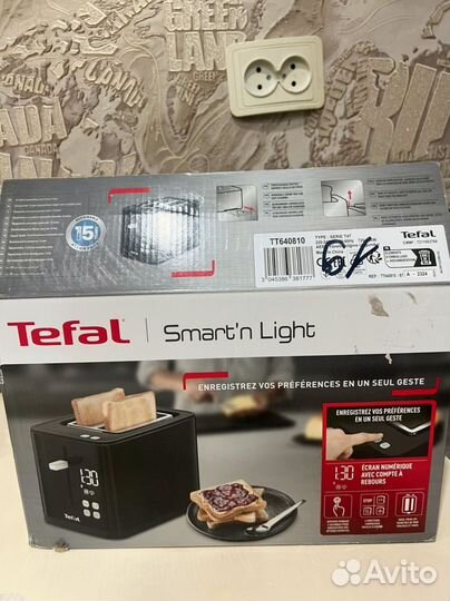 Тостер tefal smart&light tt640910 с дисплеем новый