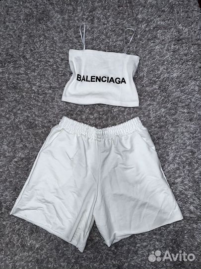 Спортивный костюм шорты и майка топ