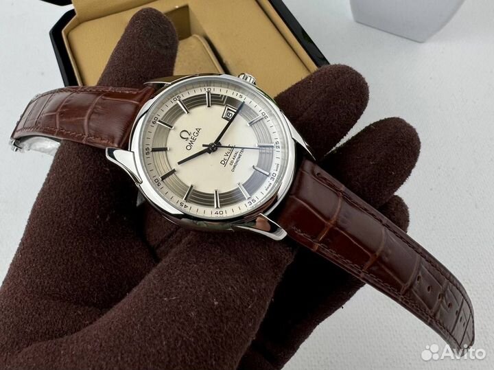 Мужские часы Omega De Ville серебристые