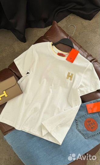 Футболка стильная Hermes женская(new 2024)