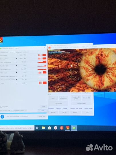 Материнская плата с процессором и видеокартой