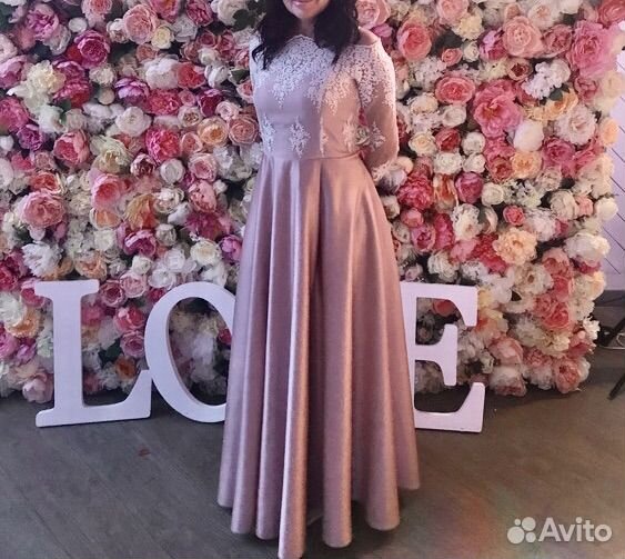 Вечернее платье розовое