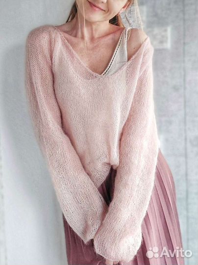 Вязаный Свитер Платье Кардиган на заказ