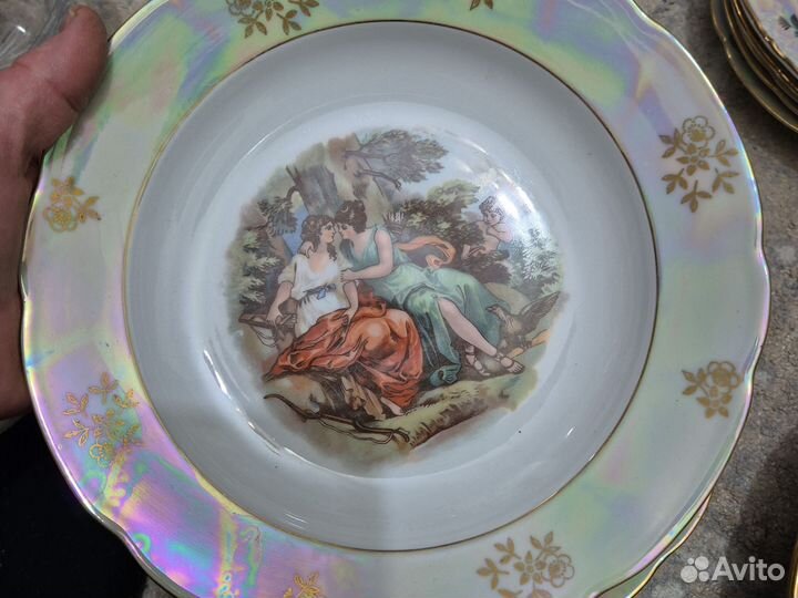 Блюдо овальное большое, круглое