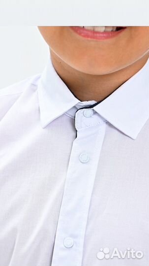 Рубашка белая на кнопках Турция