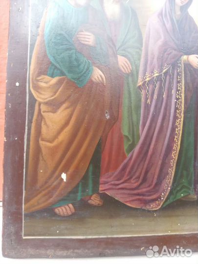Старинная икона Сергий Радонежский явление Б. М