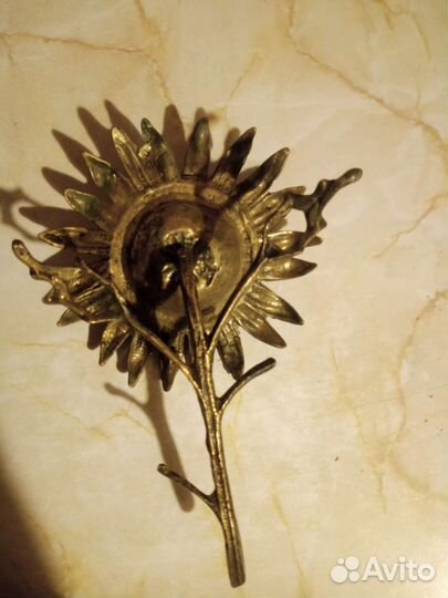 Бронзовая подсвечник и пепельница