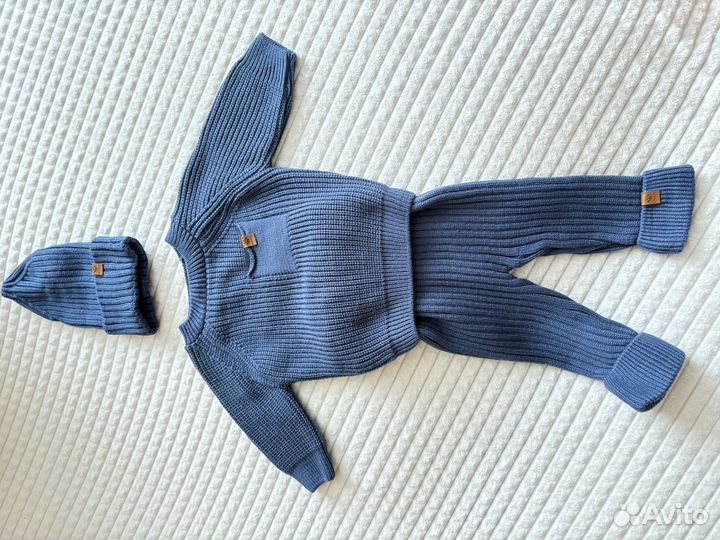 Вязаный костюм детский 68-74