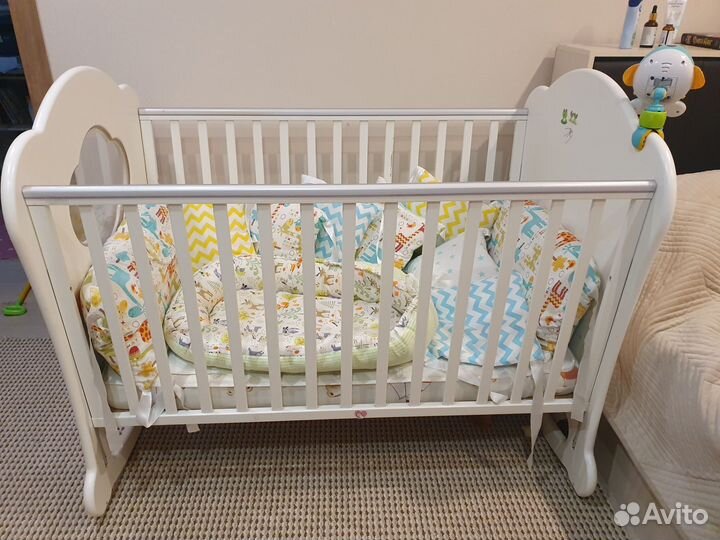 Кроватка Pali, борты, кокон, пеленальная доска