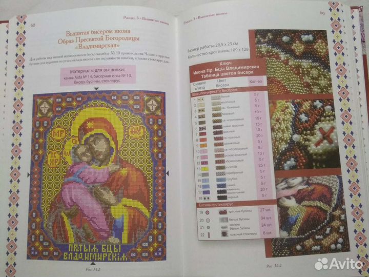 Вышивка нитью и бисером