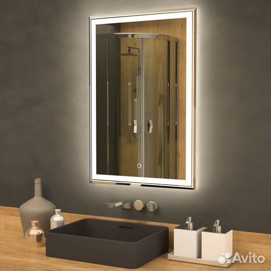 Зеркало azario Melis 600х800 влагостойкое с подсв