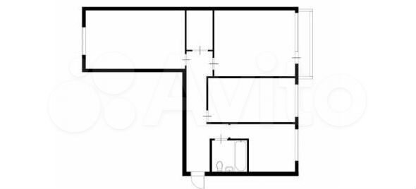 3-к. квартира, 57,9 м², 1/5 эт.