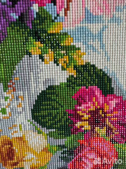 Алмазная мозаика (вышивка) на подрамнике готовая