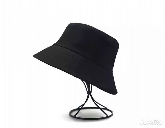 Панама новая черная хлопок унисекс без логотипа