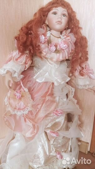 Кукла фарфоровая коллекционная большая