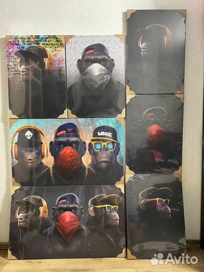 Картина 3 обезьяны,скрудж, joker