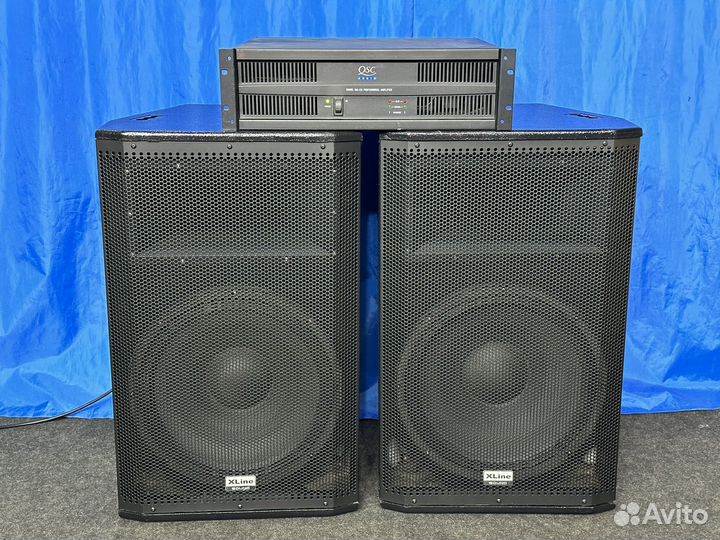 Комплект звука 2 Колонки + усилитель QSC