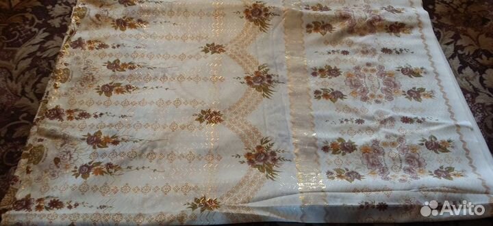 Тюль с люрексом Oulabitex коричневые розы