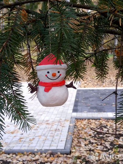 Снеговик ватная игрушка