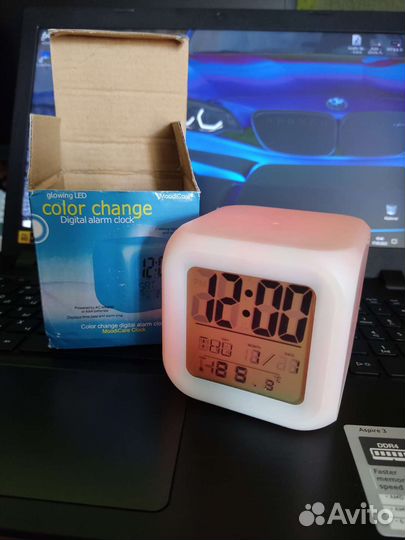 Электронные часы будильник с подсветкой LED color