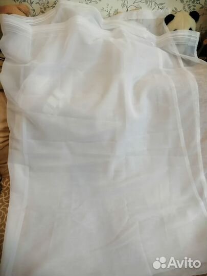 Тюль белый новый