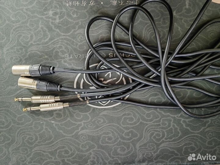 Балансный кабель Jack 6,3 мм TRS (папа) на XLR