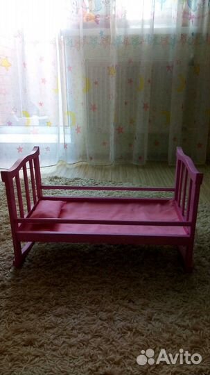 Продается детская деревянная кроватка-качалка для