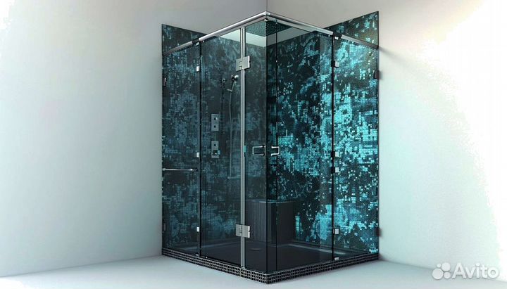 Душевая стеклянная перегородка