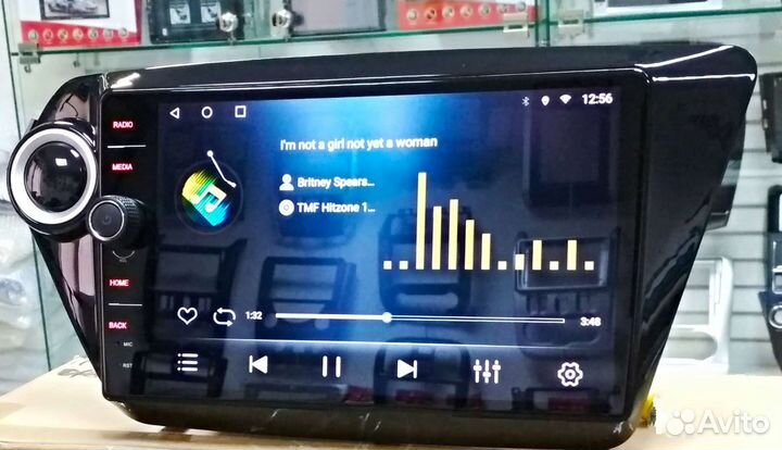 Kia Rio 3 магнитола Android с крутилкой