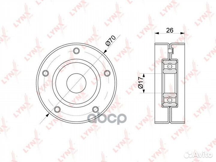 Ролик натяжной приводного ремня PB5341 lynxauto