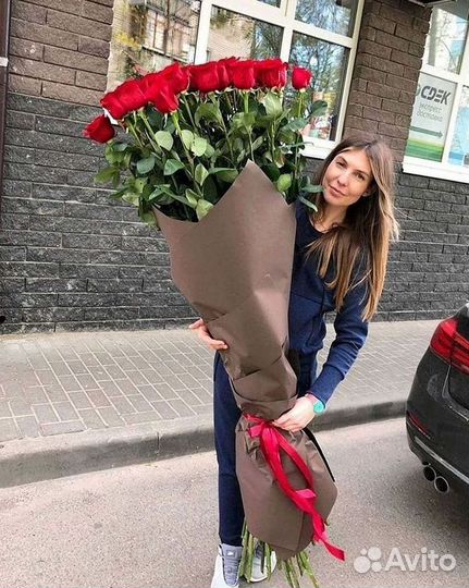 Метровые розы Доставка цветов