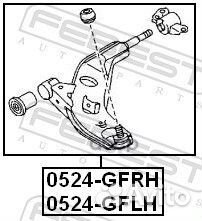 0524gfrh рычаг правый Mazda 626 GF all 97 052