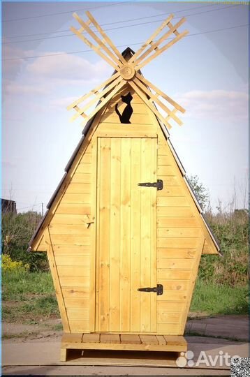 Дачный туалет деревянный ART128