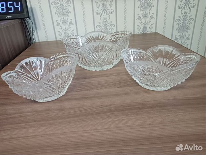 Хрустальные салатники СССР