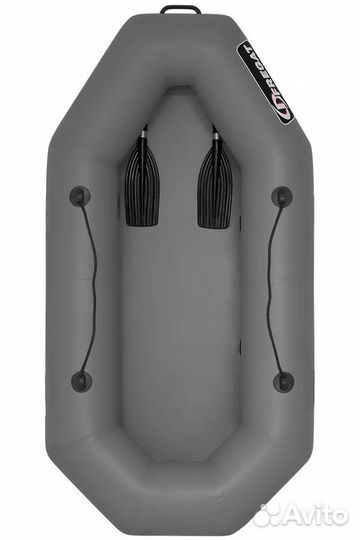 Лодка новая Фрегат М-1 Оптима с гребками серая