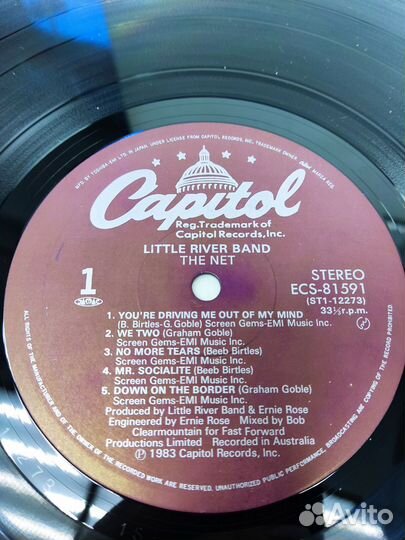 Little River Band - The Net LP Japan P 1983