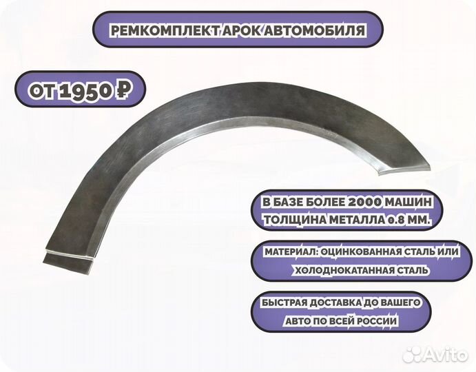 Ремонтные арки (ремкомплект) на машину