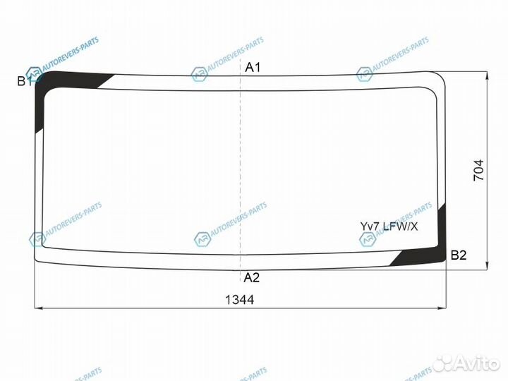 YV7 lfwx Стекло лобовое suzuki every DA17 15
