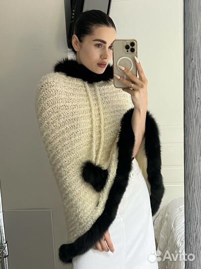 Пончо вязаное Roccobarocco оригинал