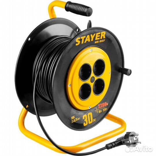 Удлинитель на катушке stayer MS-207 30 м