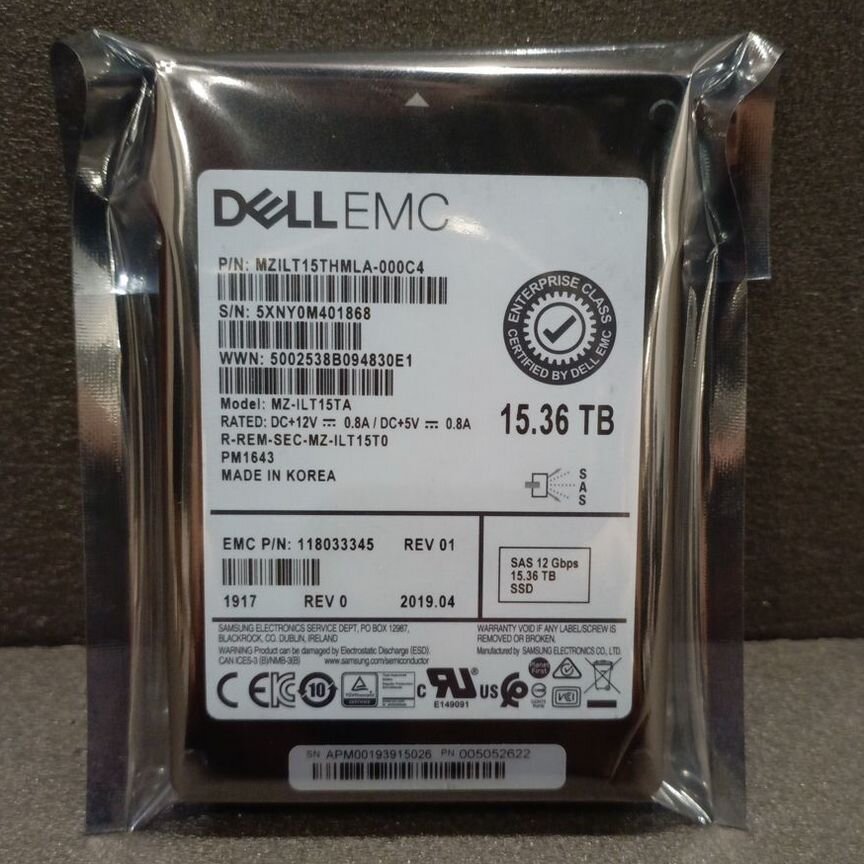 Ssd Dell Emc 118033345 15.36 Тб Sas 2.5"