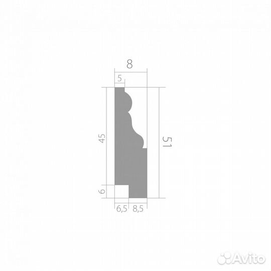 Финишный Молдинг UltraWood Trim 0002А i (18х51х200