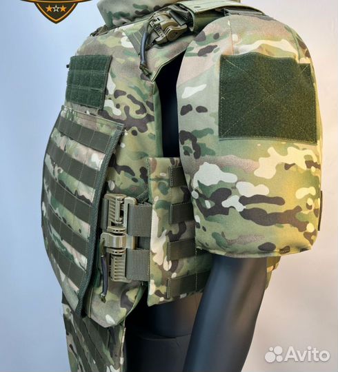 Бронежилет с кевларом С2 Защитник Макс Мультикам