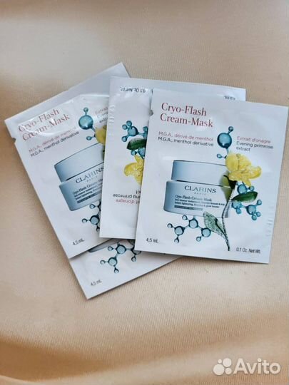 Маска clarins cryo flash cream mask 4 мл