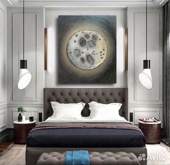 Интерьерная картина на холсте акрил луна