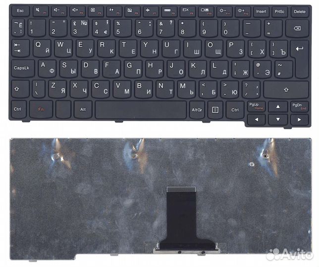 Клавиатура для Lenovo S100 черная с черной рамкой