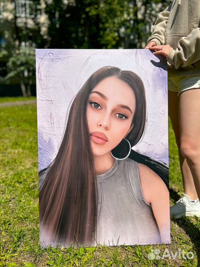 Портрет по фото, печать на холсте